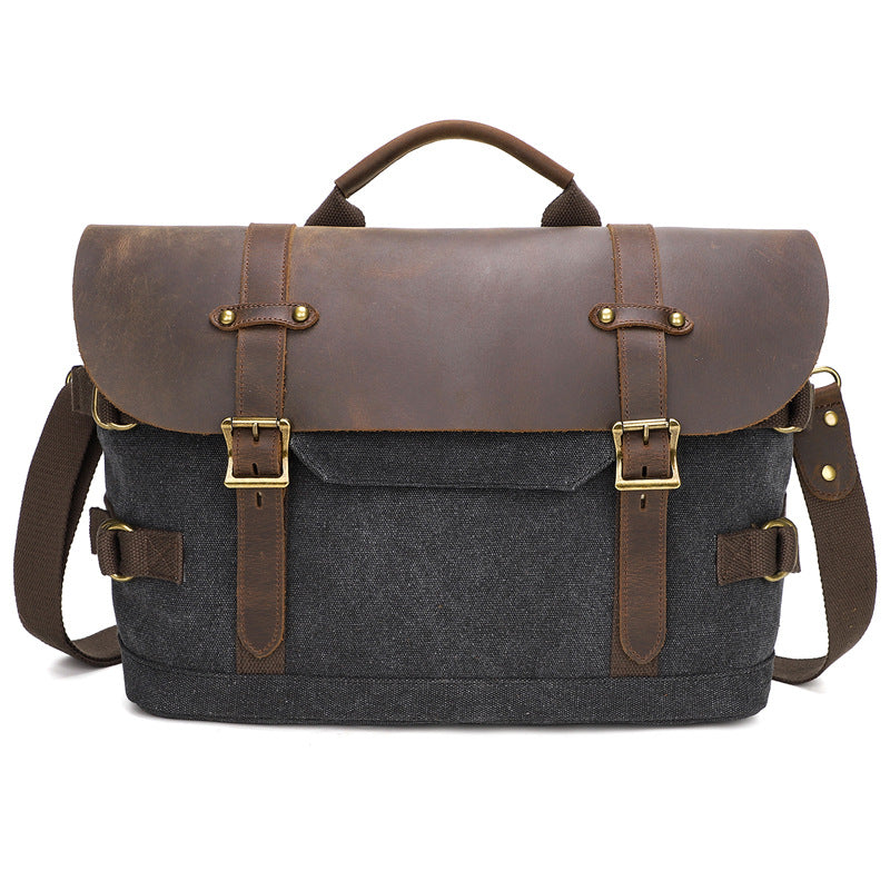 Canvas Schultertasche für Herren – wasserdicht – Bild 5 | LuxeStyle