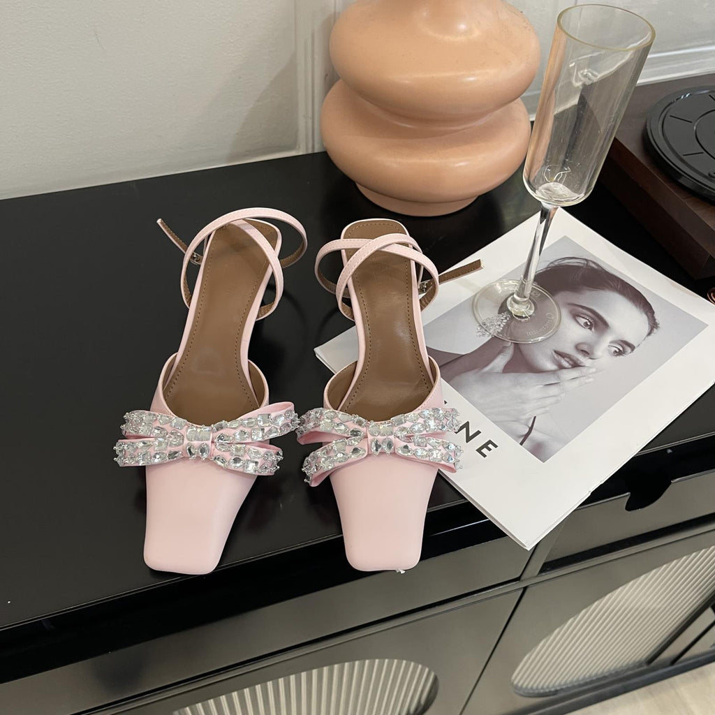 Süsses Riemchen-Sandalen mit Strass-Absatz – Bild 13 | LuxeStyle