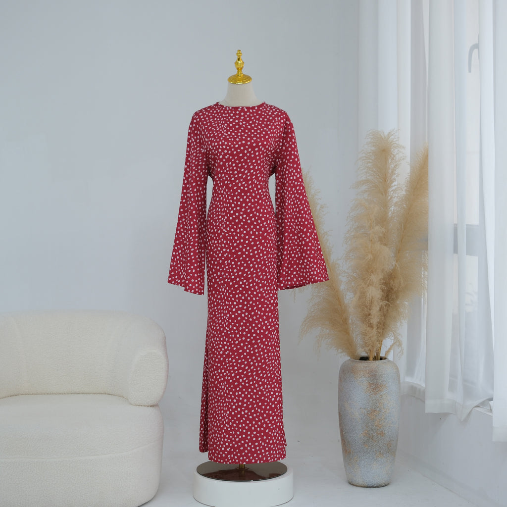 Bedrucktes Langarm-Kleid in grossen Grössen – Bild 5 | LuxeStyle