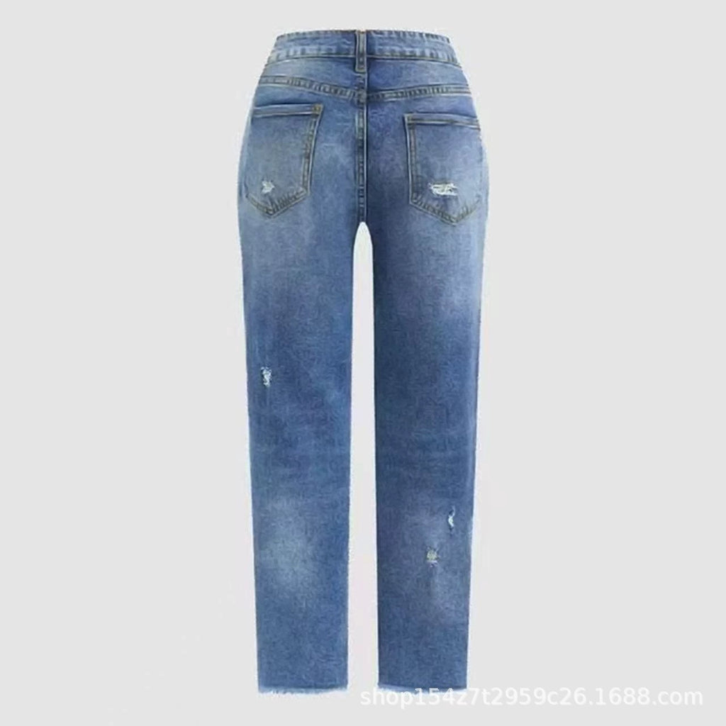 Schlanke Jeans, navyblau