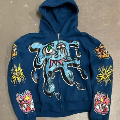 Monster-Print-Hoodie