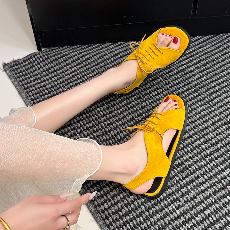 Römische Cut-Out Sandalen mit Schlupfriemen – Strandflips für Damen