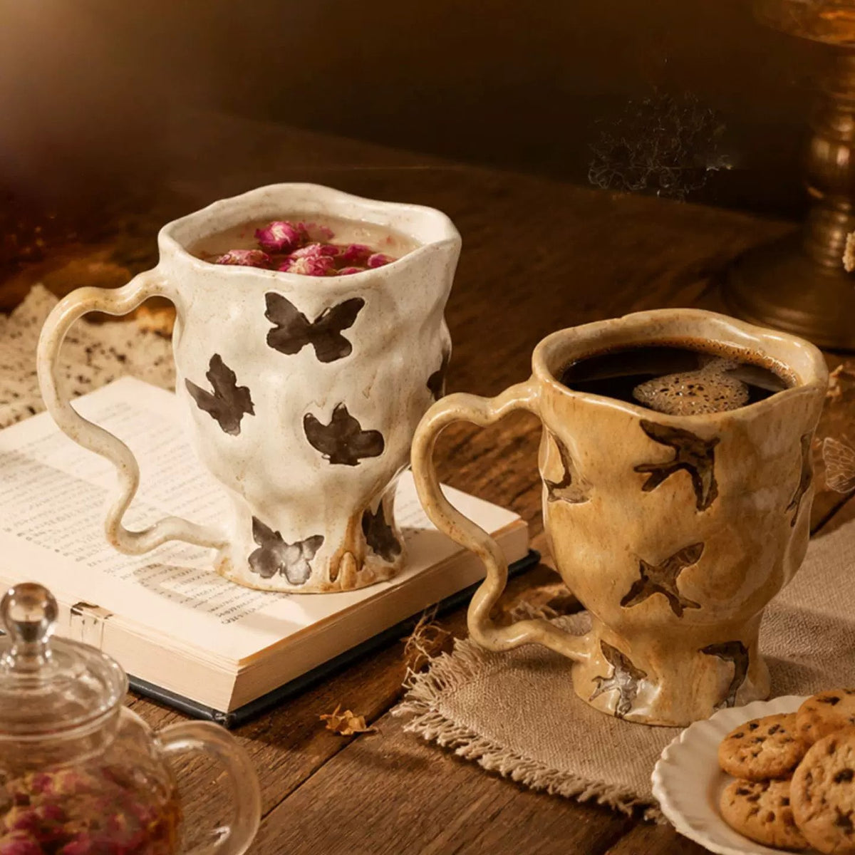 Retro Keramik-Kaffeetasse mit Tiermotiv – Bild 4 | LuxeStyle