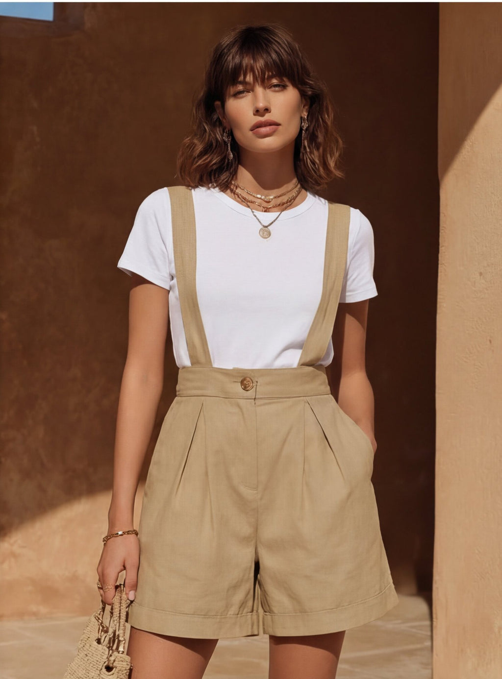 Boho-Chic Latz-Shorts für Damen