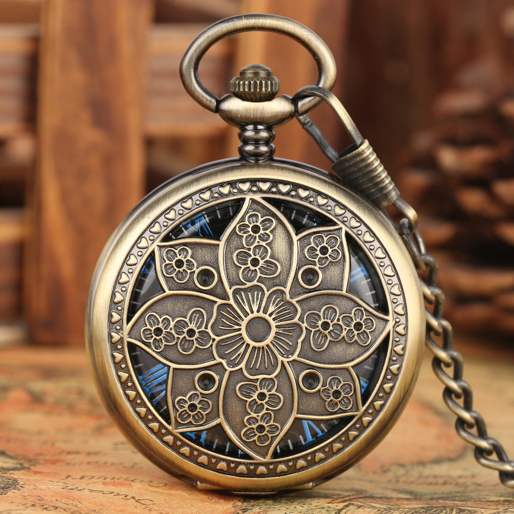 Retro Hohl-Design Mechanische Taschenuhr – Ansicht 4