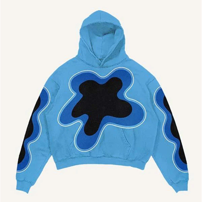 Retro-Hoodie mit Cartoon-Muster