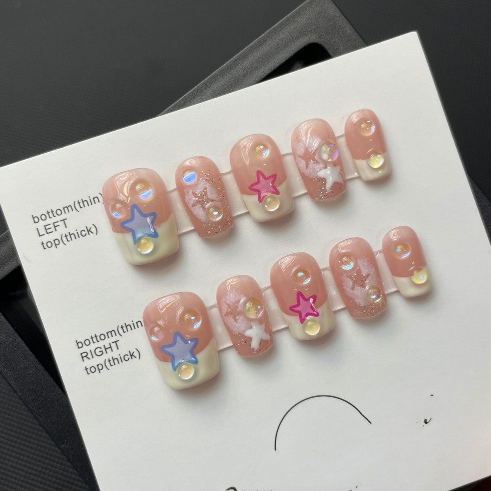 Handgemachte Press-on Nägel „Sweet Star“ – Bild 4 | LuxeStyle