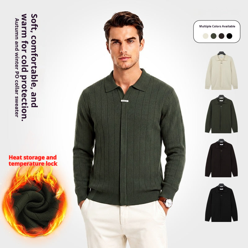 Herren Strick-Cardigan mit Revers