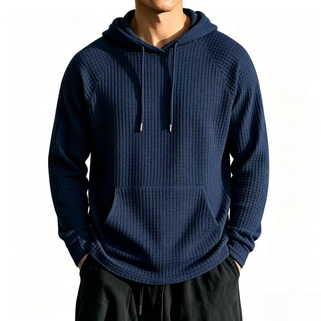 Herren Kapuzenjacke aus Waffelstrick
