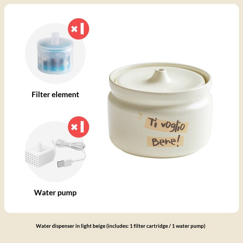 Katzen-Wasserautomat aus Keramik – 1 L – Bild 2 | LuxeStyle