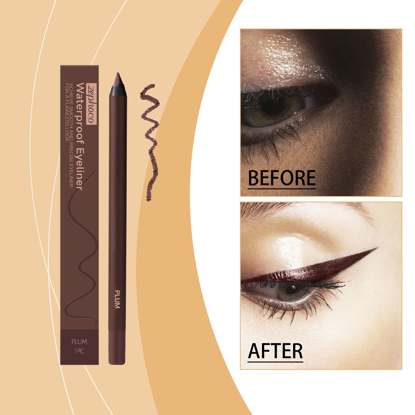 Wasserfester Eyeliner Pflaume – Ref. CJ-2062803542675857410 – Ansicht 6