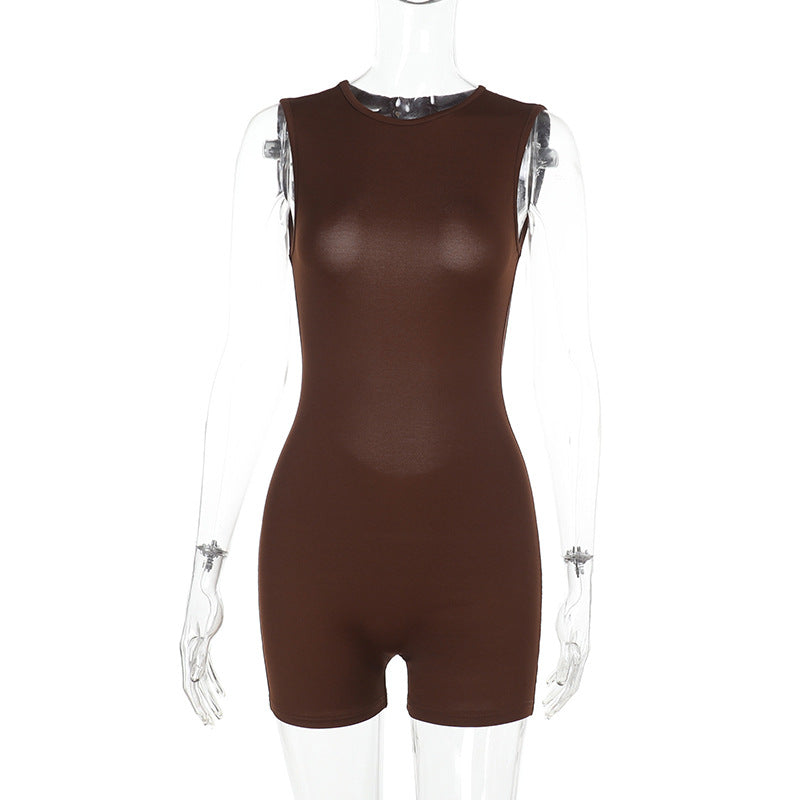 Figurbetonter ärmelloser Jumpsuit