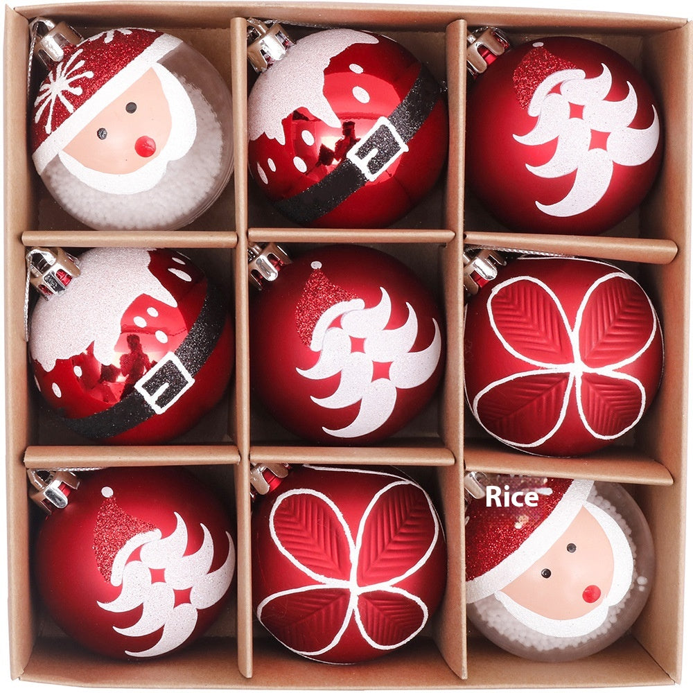 Weihnachtskugel-Set mit handgezeichneten Motiven | LuxeStyle