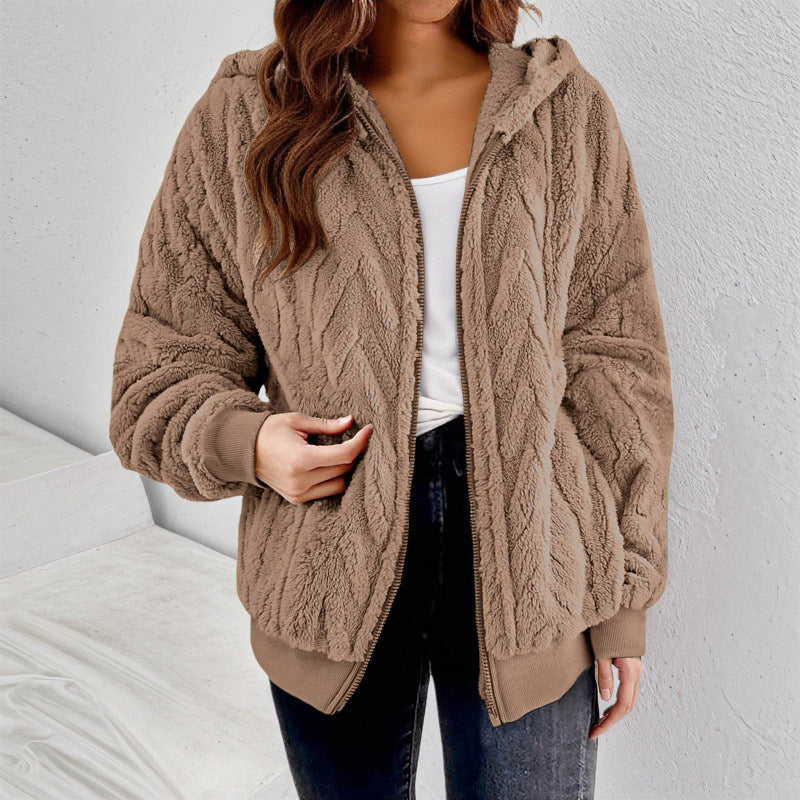 Jacke mit Kapuze und Reissverschluss – Bild 8 | LuxeStyle