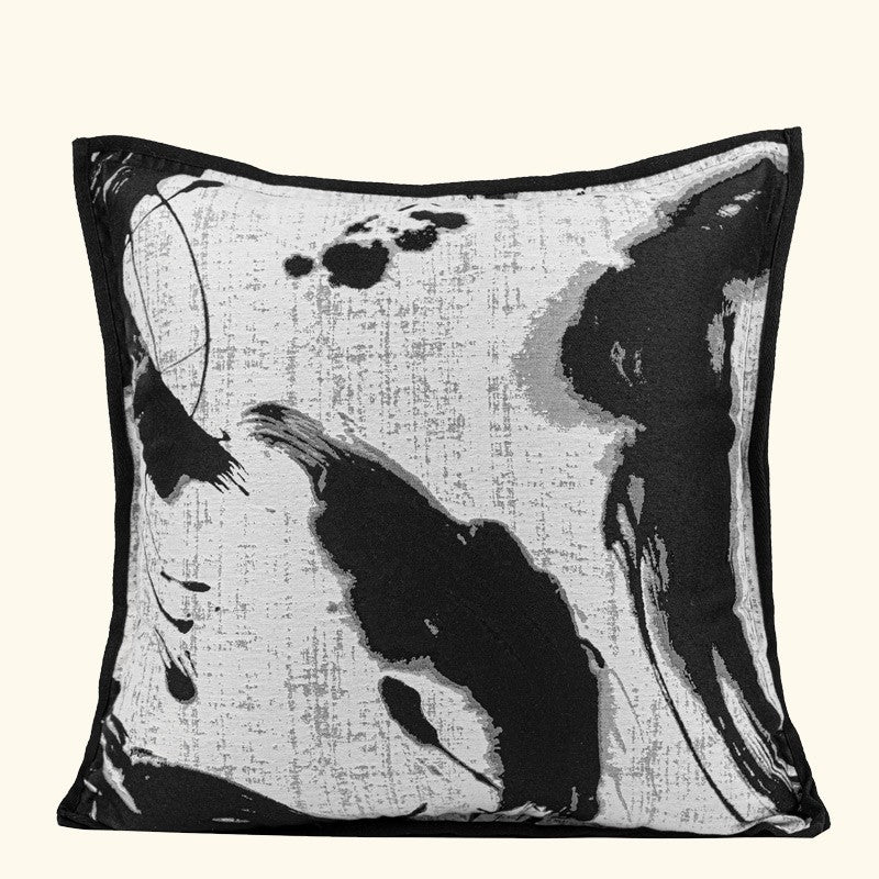 Ink Stroke Kissen Schwarz-Weiss – Bild 2 | LuxeStyle