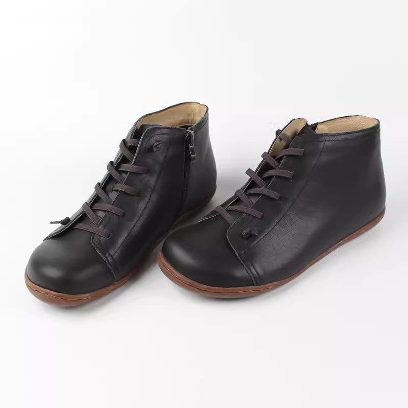 Damenstiefel aus Vollnarbenleder mit weicher Sohle