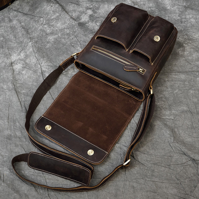 Einzelhals-Einsteigertasche aus Echtleder – Bild 4 | LuxeStyle