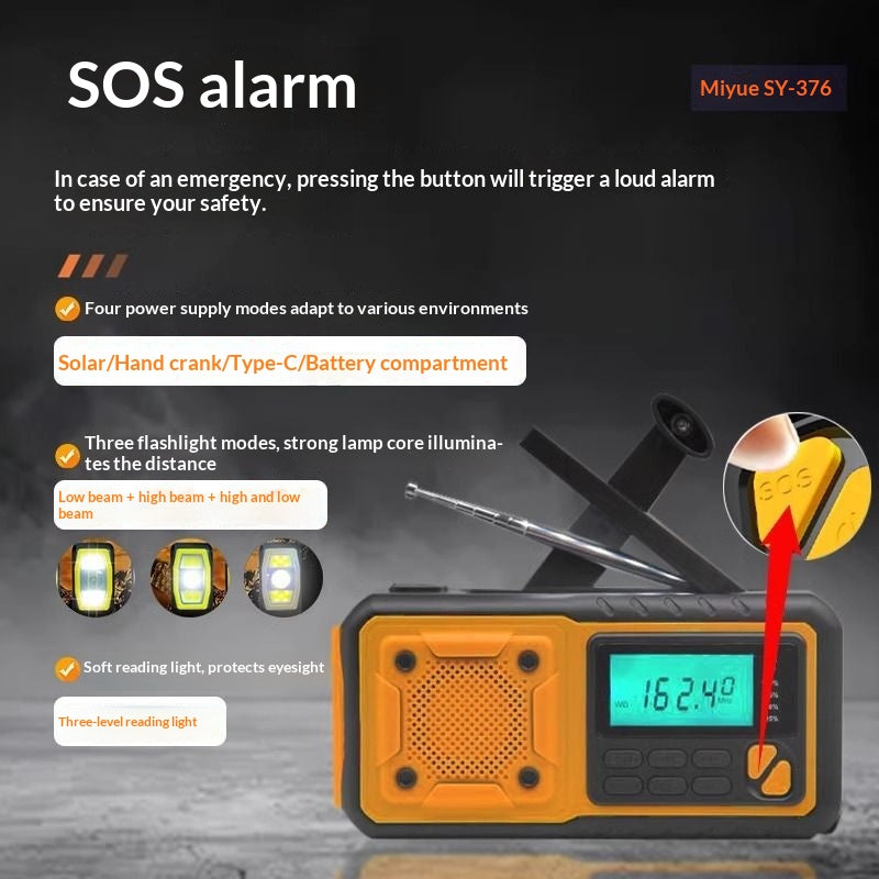 Solar Outdoor Radio mit Powerbank & Licht