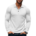 Herren Langarmshirt mit Revers und Knopfleiste – Bild 12 | LuxeStyle