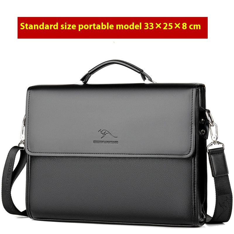 Business Aktentasche Schultertasche aus PU-Leder – Bild 7 | LuxeStyle