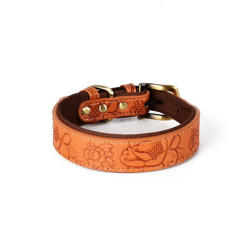 Halsband für Hunde aus gemustertem Leder