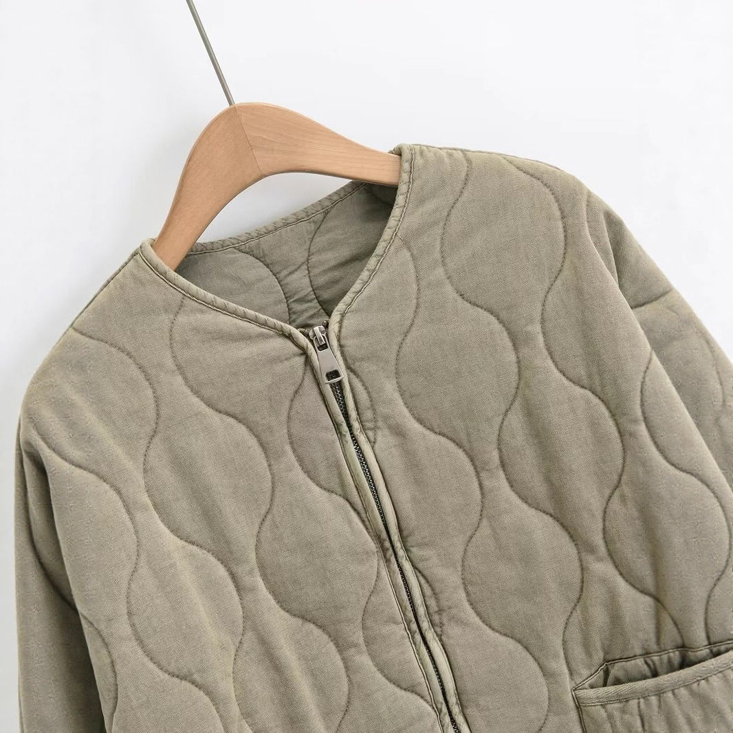 Gefütterte Baumwolljacke für Damen