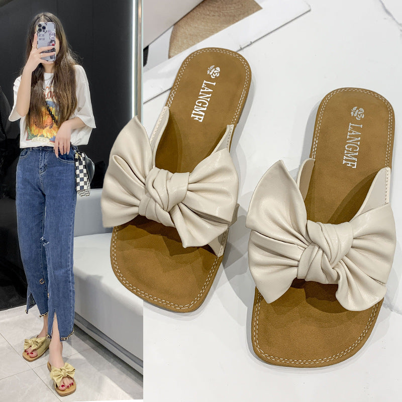 Bowknot Badesandalen mit Schleife, flach, weicher Boden – Bild 7 | LuxeStyle