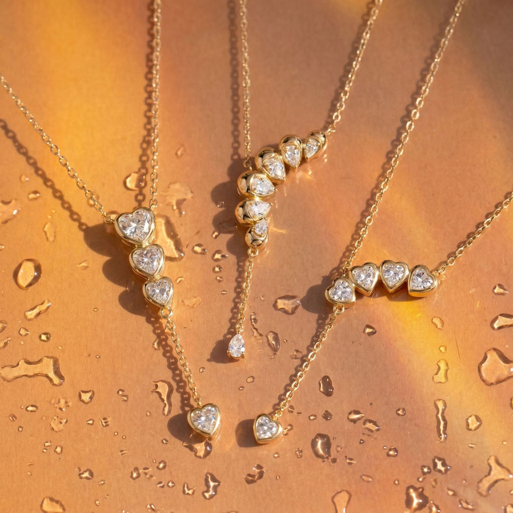 Tropfenformiger Diamant-Halsketten-Schmuck