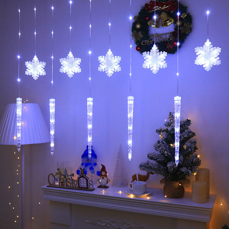 Weihnachtslichtkette mit Schneeflocken und Eiskristallen – Bild 5 | LuxeStyle