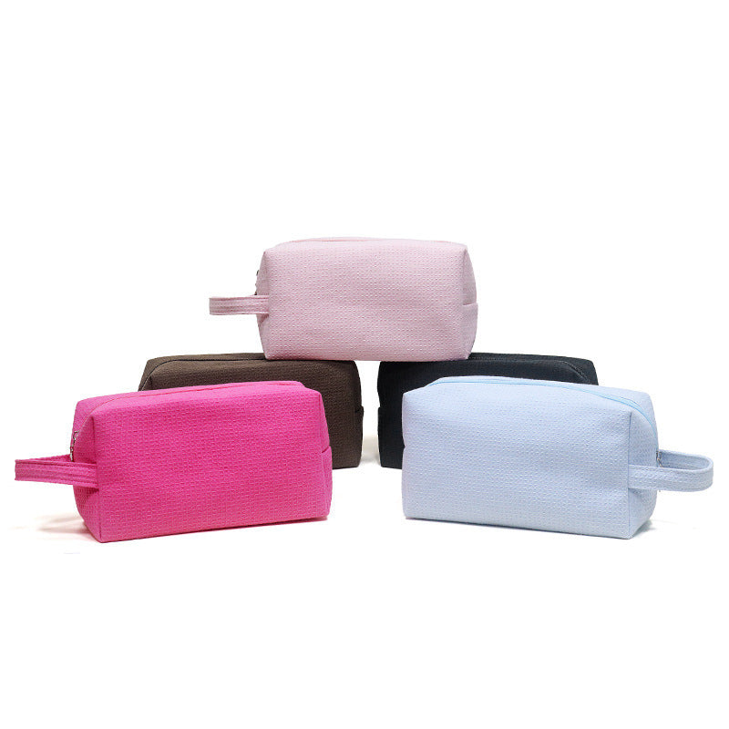 Make-up Tasche aus Baumwoll-Waffelstoff – Bild 5 | LuxeStyle