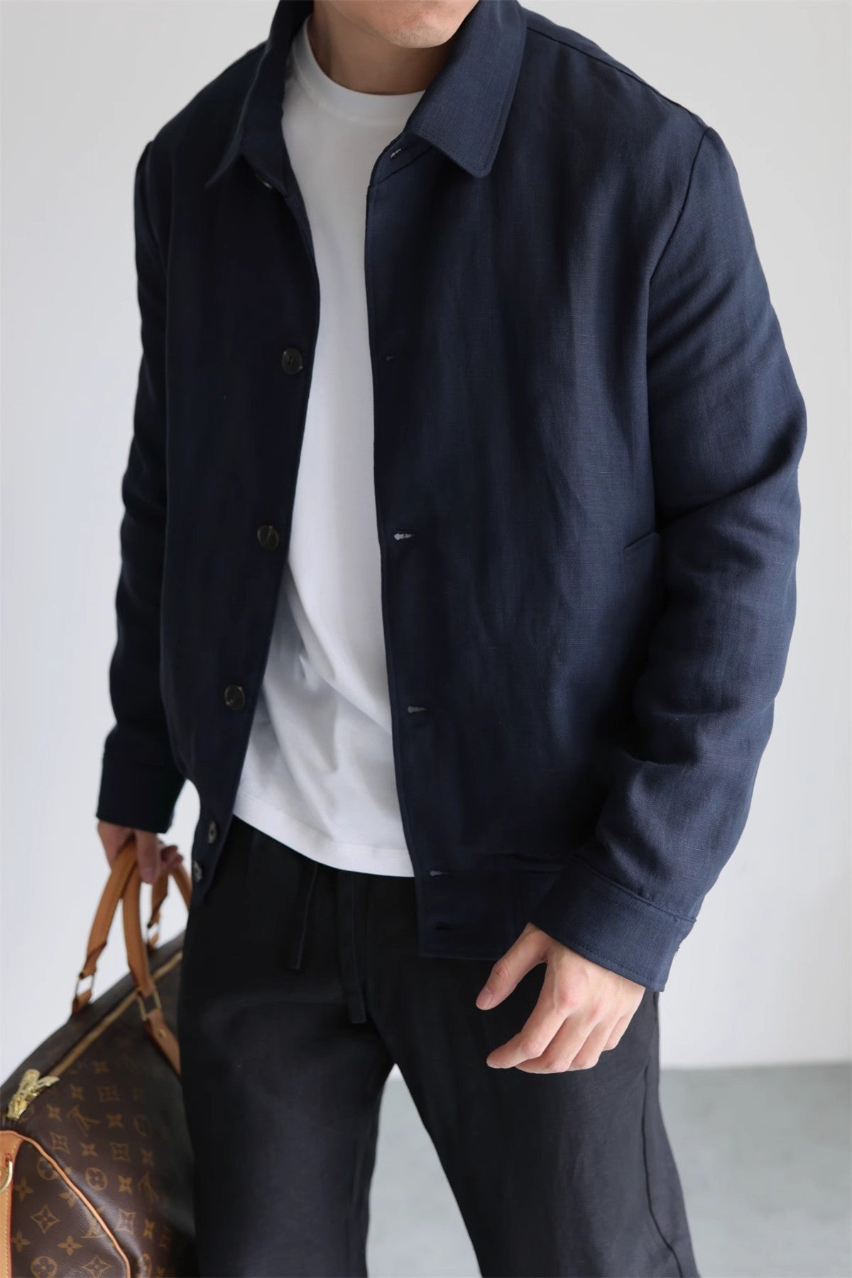 Leichte Herrenjacke mit Linen-Futter