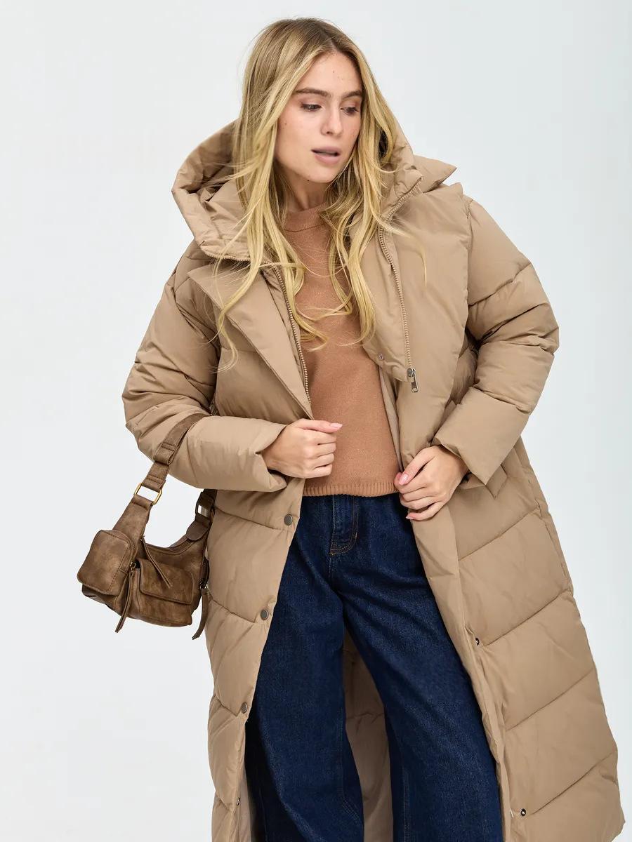 Weisser Baumwollmantel bis Knie – Bild 2 | LuxeStyle