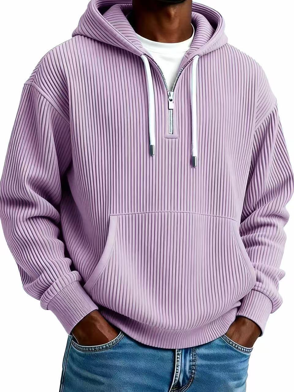 Herren Corduroy Hoodie Langarm