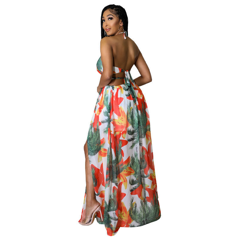 Damen Maxikleid mit Print – Bild 8 | LuxeStyle