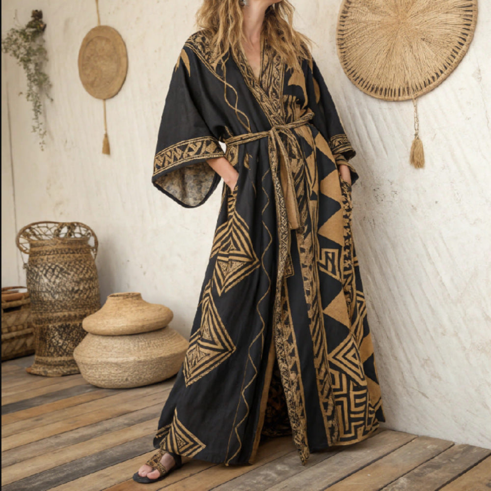 Ärmelloses Casual-Kleid mit Print – Bild 7 | LuxeStyle