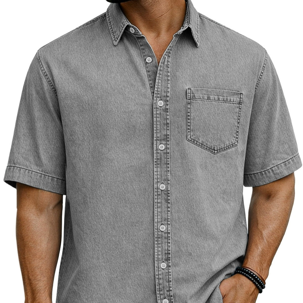 Herren Kurzarmhemd Casual Gestreift