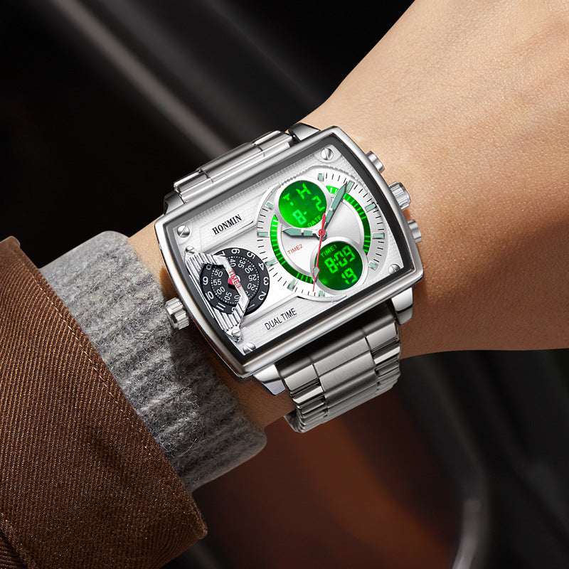 Sportliche Herrenuhr mit zwei Zeitzonen