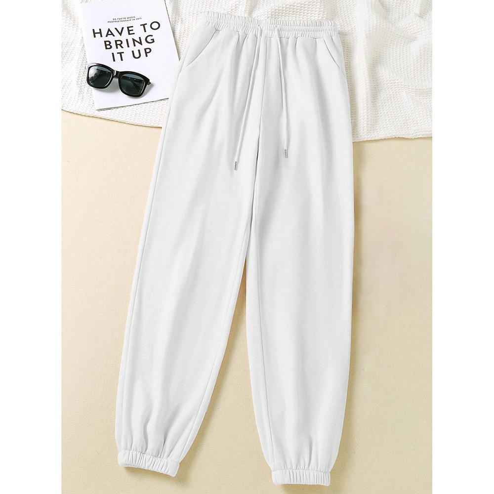 Trendige Jogger-Sweatpants mit weitem Bein