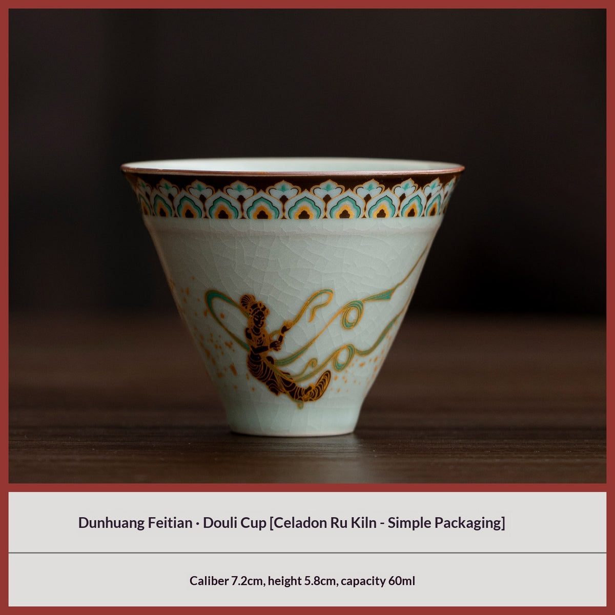 Keramiktasse mit Ru-Kiln-Muster und Tragetasche – Bild 3 | LuxeStyle