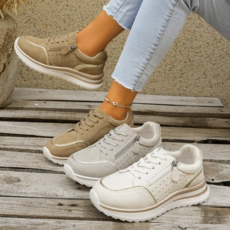 Atmungsaktive Chunky-Sneakers mit Seitenreissverschluss
