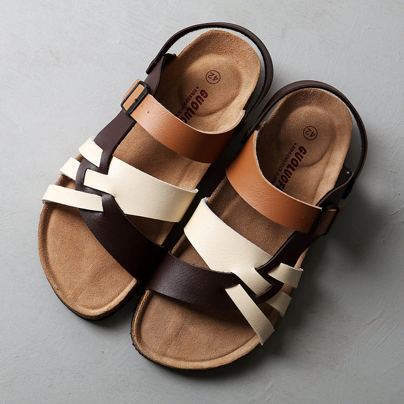 Herren Kork-Slipper mit Hohlmuster
