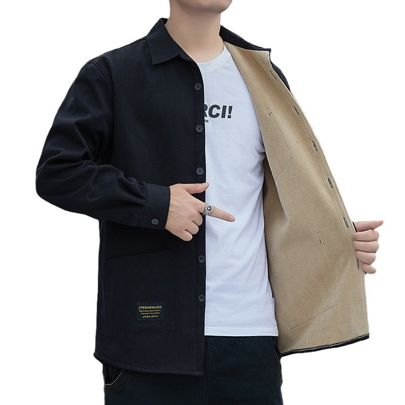 Herren Fleece-gefütterte Hemdjacke – Bild 3 | LuxeStyle