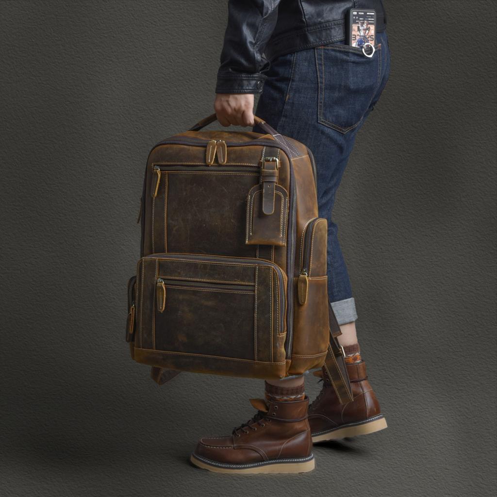 Rucksack aus Rindsleder – Bild 3 | LuxeStyle