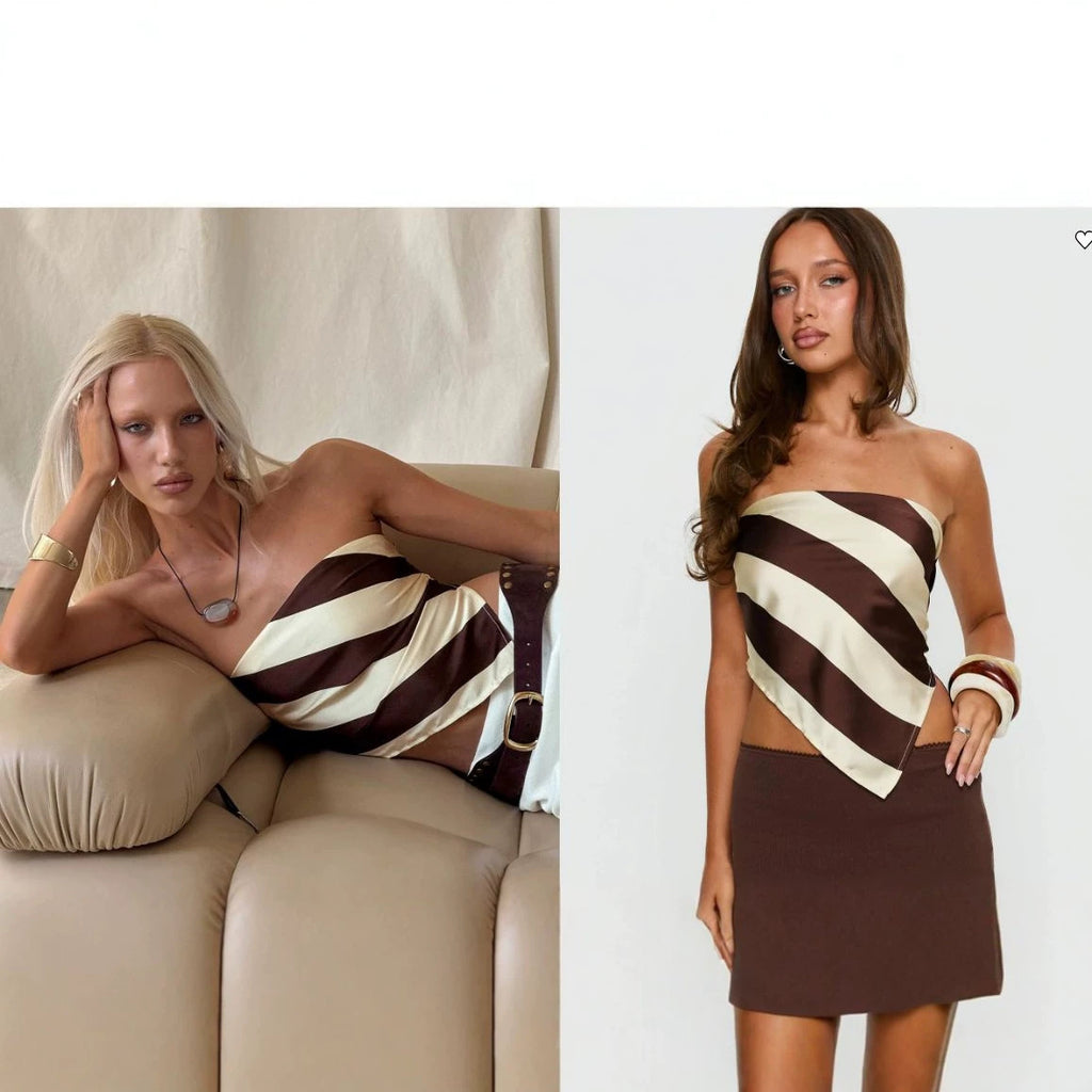 Gepunktetes Bandeau-Top