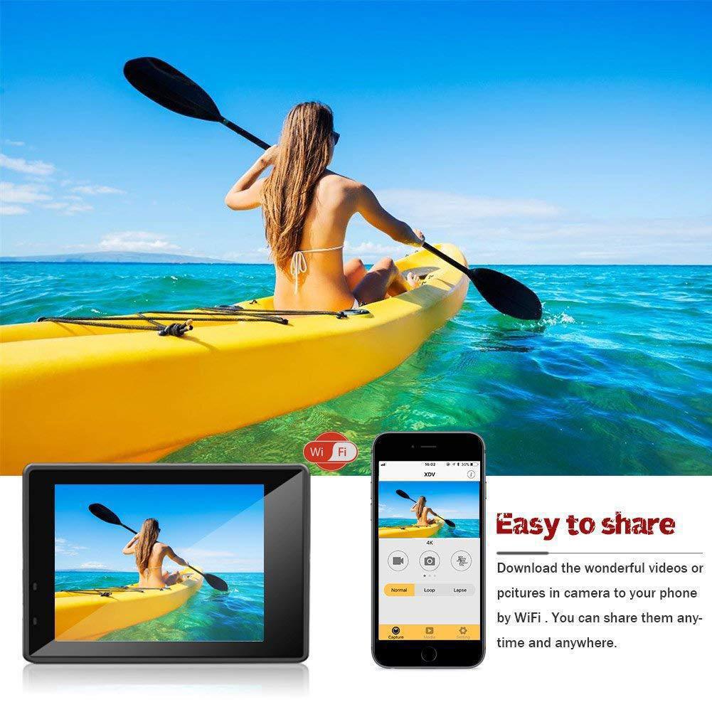 Wasserdichte 4K Action-Kamera für Outdoor & Sport