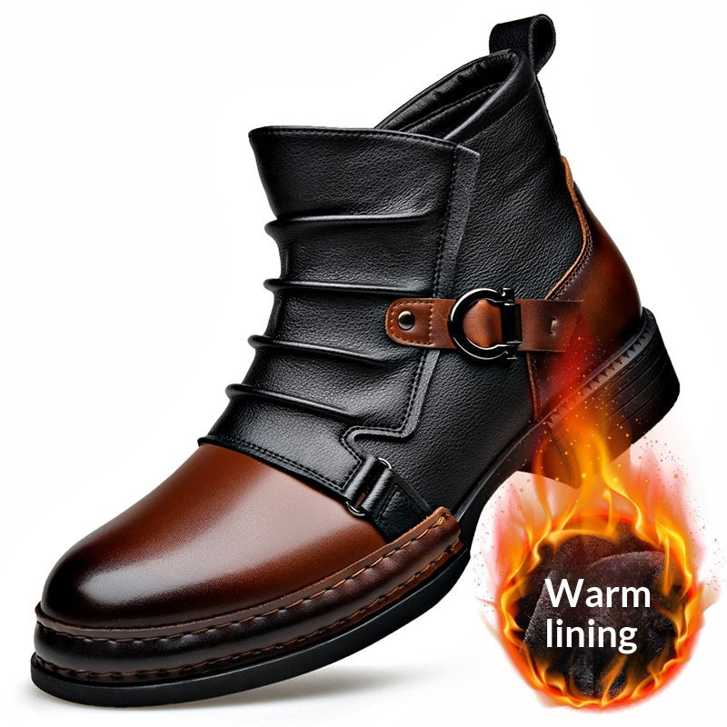 Herren Retro Thermostiefel mit Reissverschluss