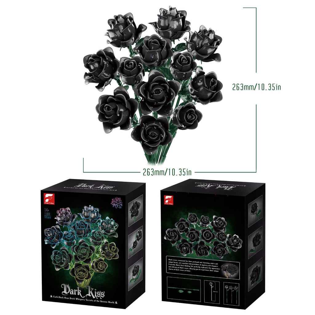 Bausteine Schwarze Rose Simulation Bouquet – Bild 7 | LuxeStyle