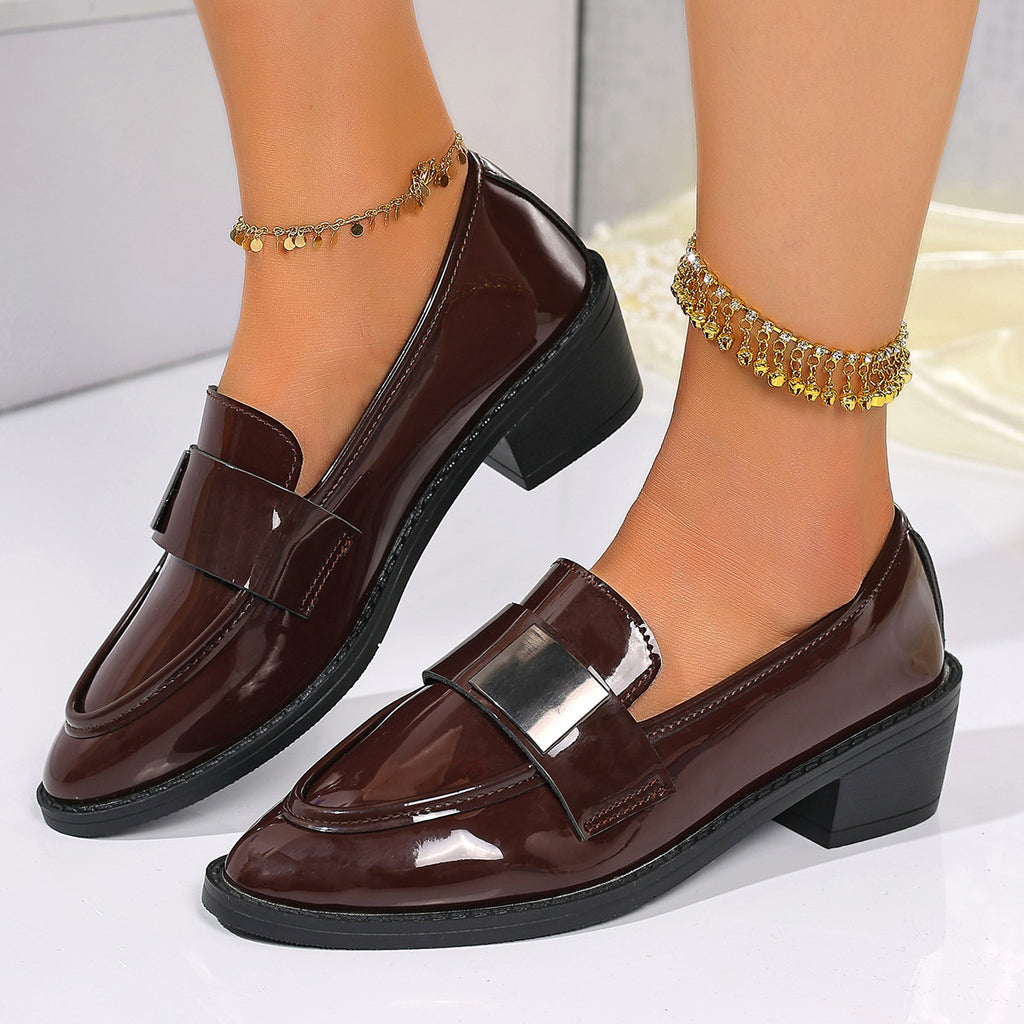 Britische Plateau-Leder-Schuhe