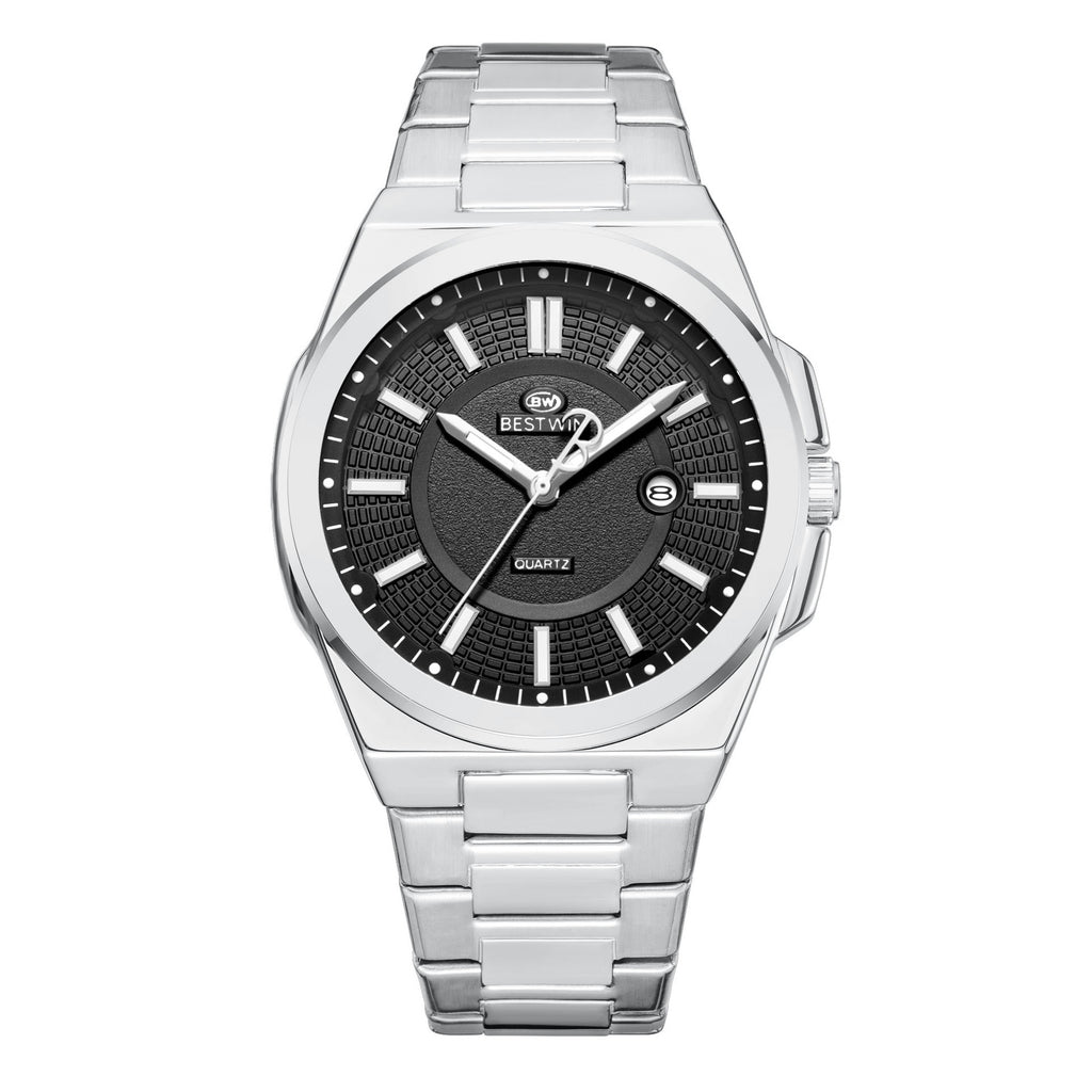 Herrenuhr mit Datumsanzeige und Leuchtzeigern