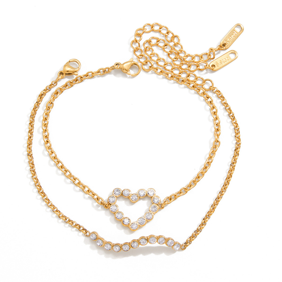Stainless-Steel Herzschmuckarmband – Bild 8 | LuxeStyle